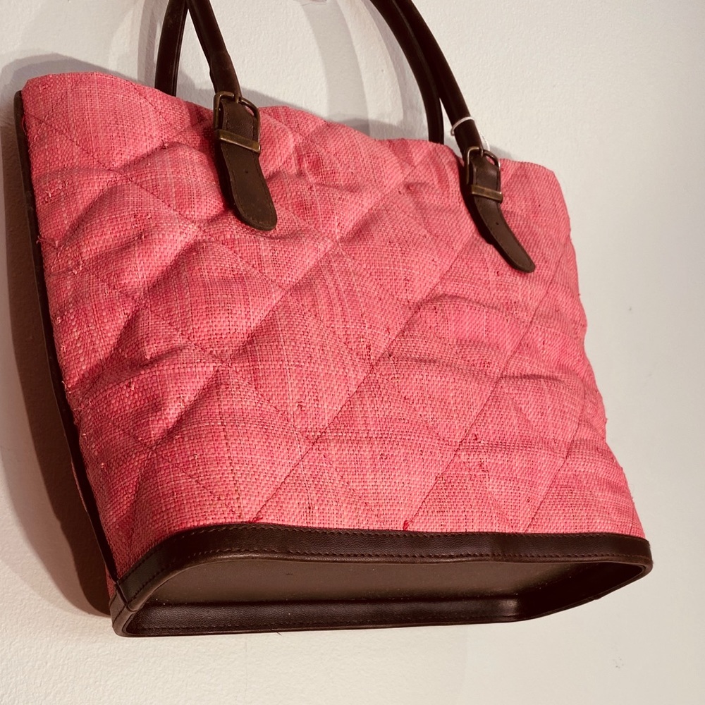 Gorgeous Straw & Leather Peach Bag**$395 - Picture 4 of 6